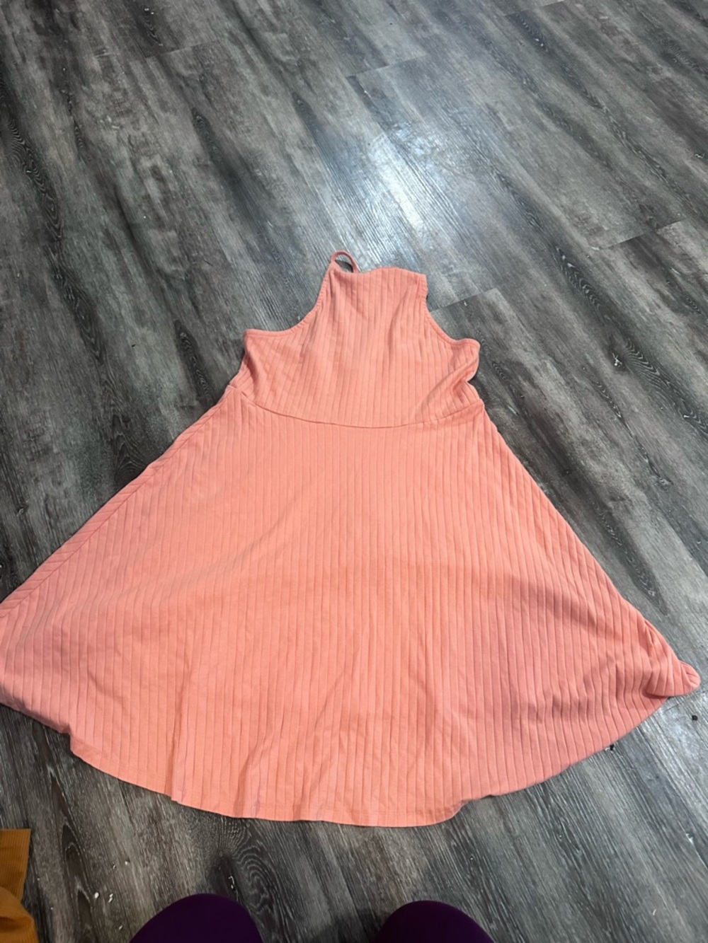 Forever 21 Coral Ribbed Tank Dress